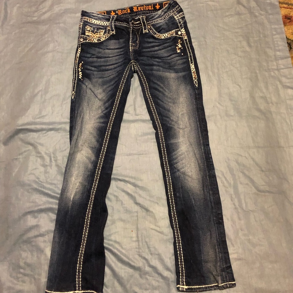 Rock revival rock revival jeans size 25 inseam 31 great look feel and design